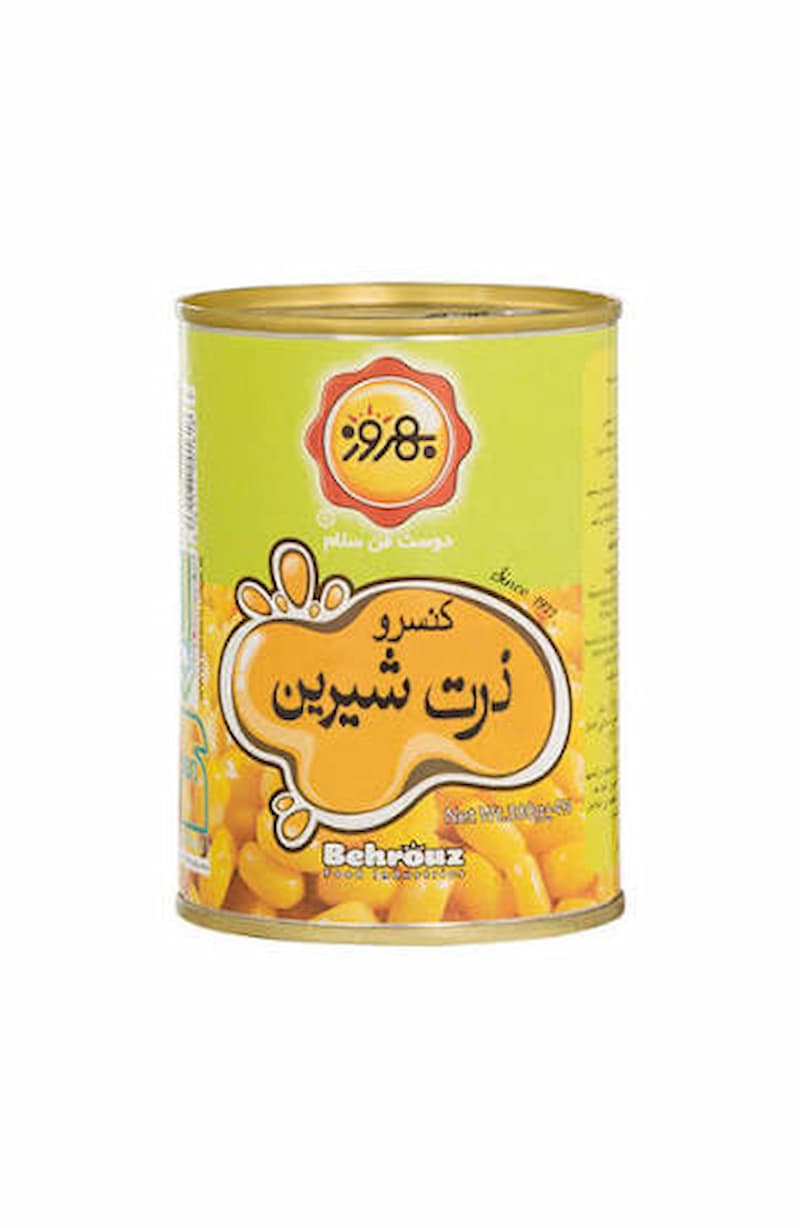 کنسرو ذرت شیرین بهروز با بافت نرم و شیرینی ماندگار ذرت